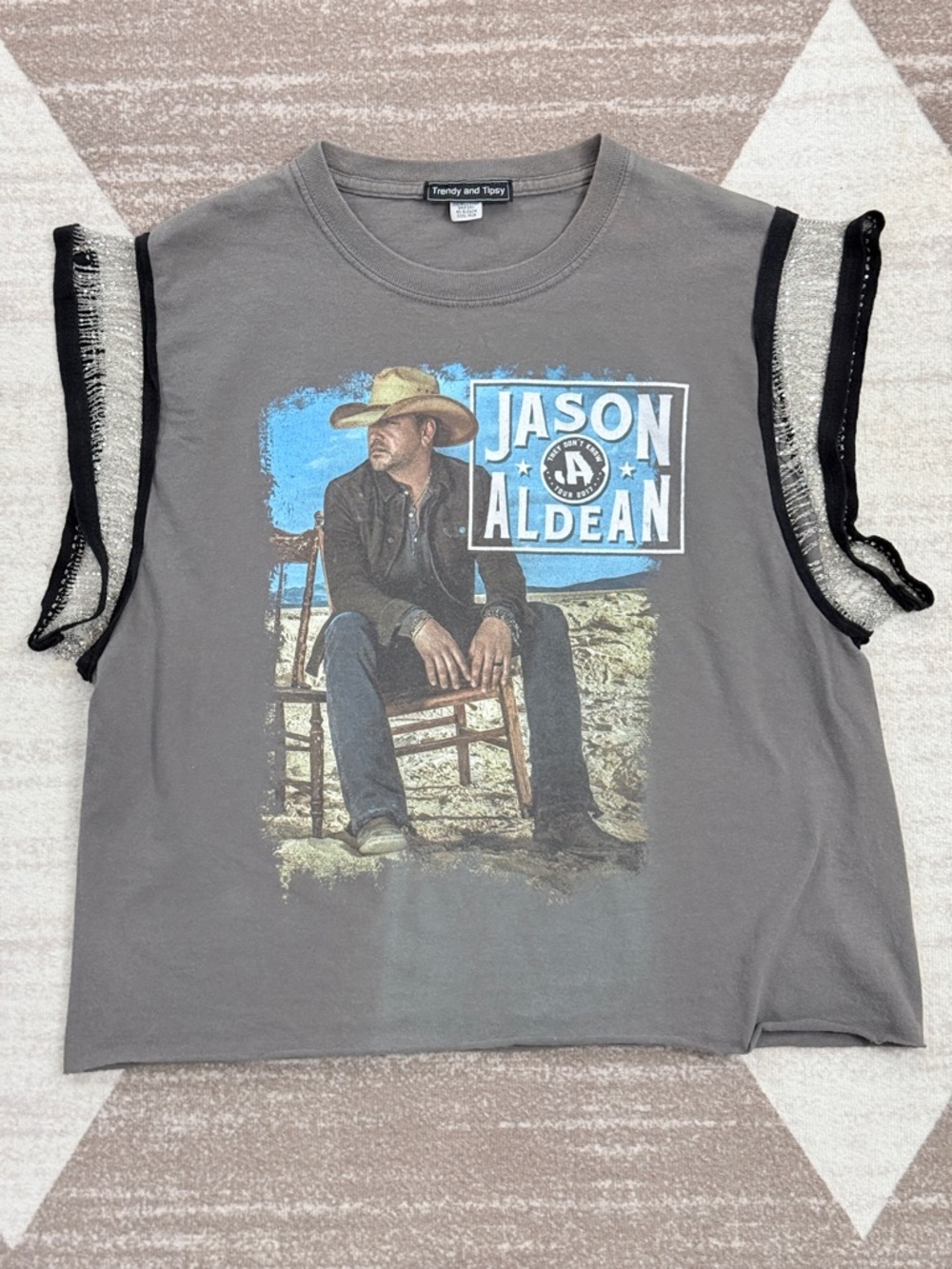 Trendy and Tipsy Jason Aldean Double Sided Chain Tank They Don't Know Tour 2017